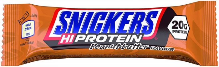 snickers hi protein peanut butter flavour bar 57g