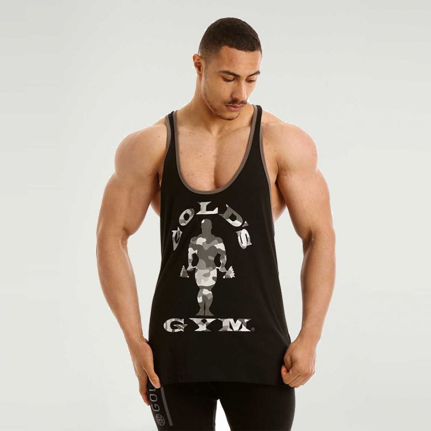 Camiseta Gym Joe Premium Contraste de Gold's Gym en Camisetas de Tirantes  Hombre de MASmusculo
