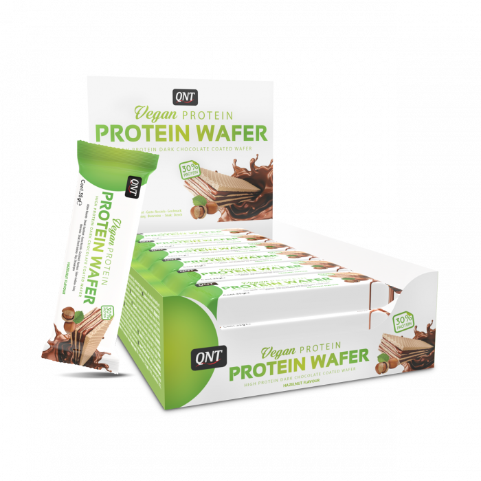 protein wafer bar vegan hazelnut 12 x 35 g