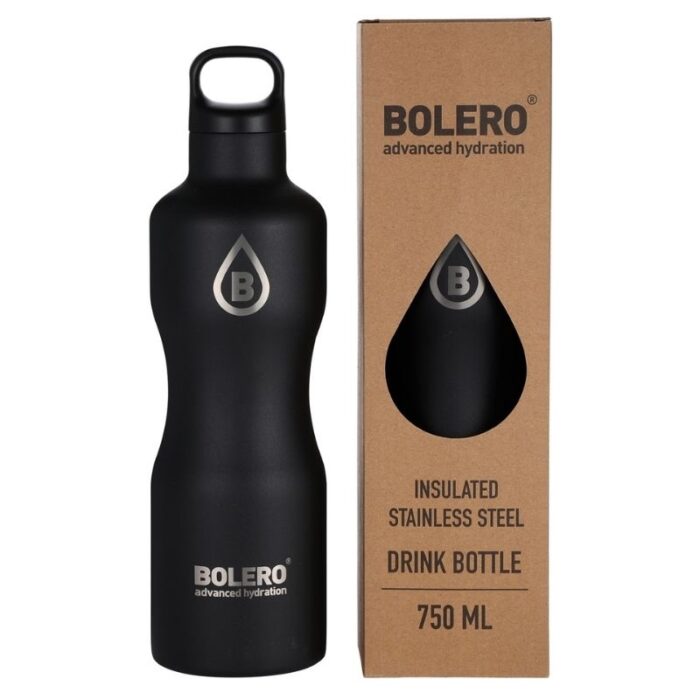 accesorios botella bolero de acero inoxidable negro 750ml