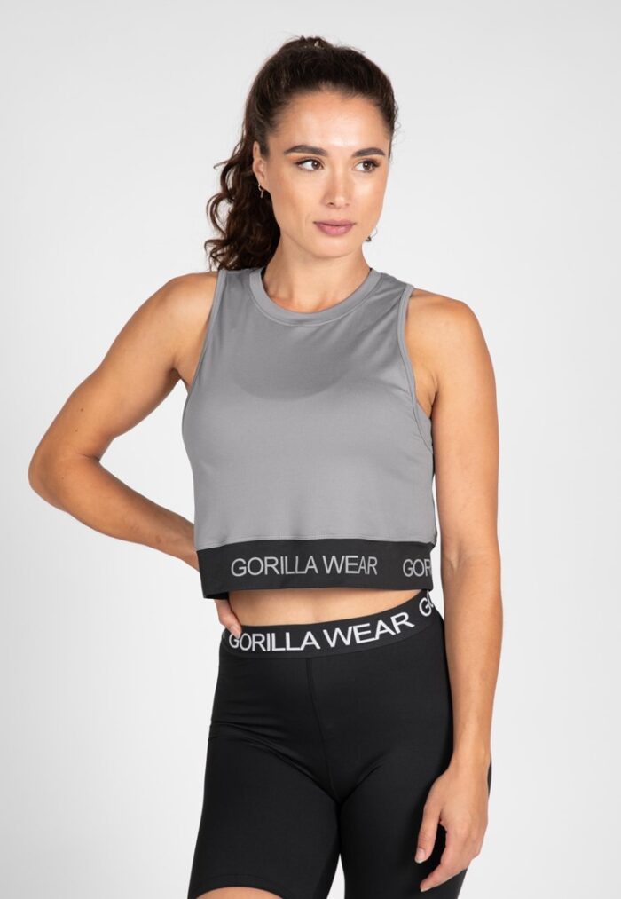 colby cropped tank top gray