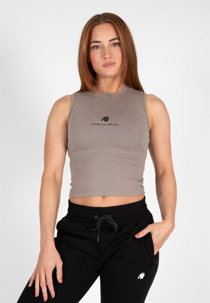 livonia crop top beige