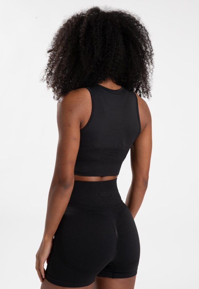 olivia seamless crop top black 1