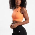 Olivia Seamless Crop Top - Peach