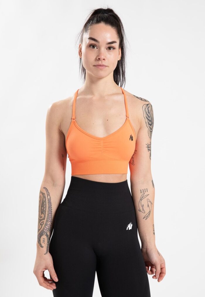 olivia seamless sports bra peach 2