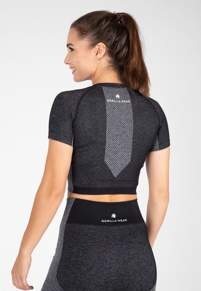 selah seamless crop top black 1