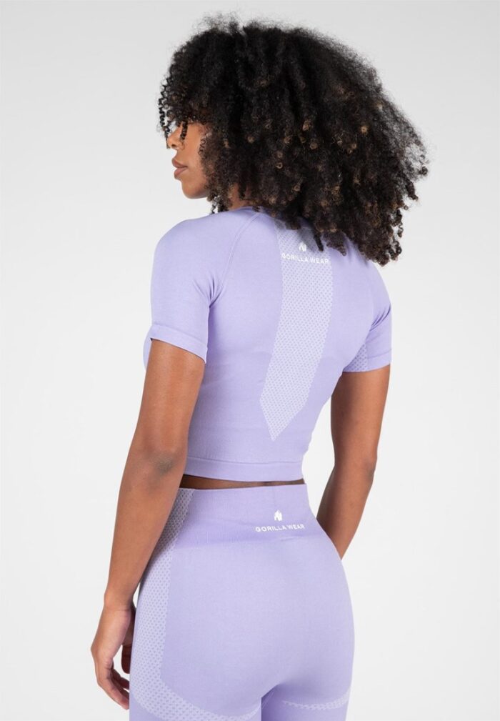 selah seamless crop top lilac 1