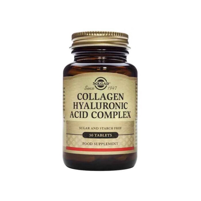 Solgar Collagen Hyaluronic Acid Complex 120mg Συμπλήρωμα Διατροφής με Κολλαγόνο Υαλουρονικό Οξύ 30tabs 1