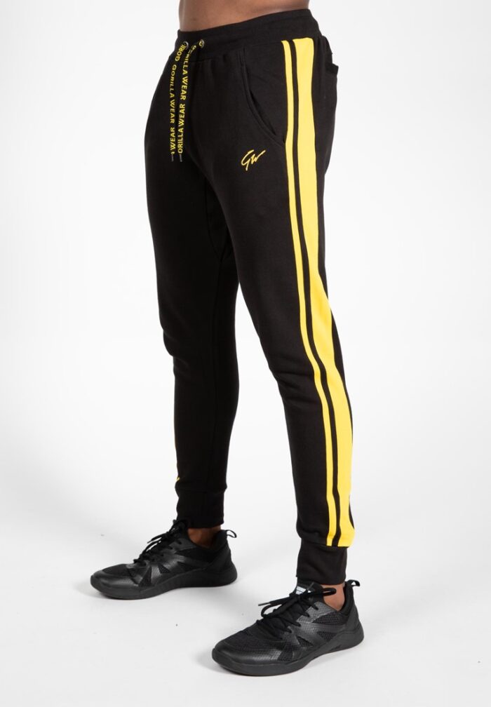 banks sweatpants black yellow