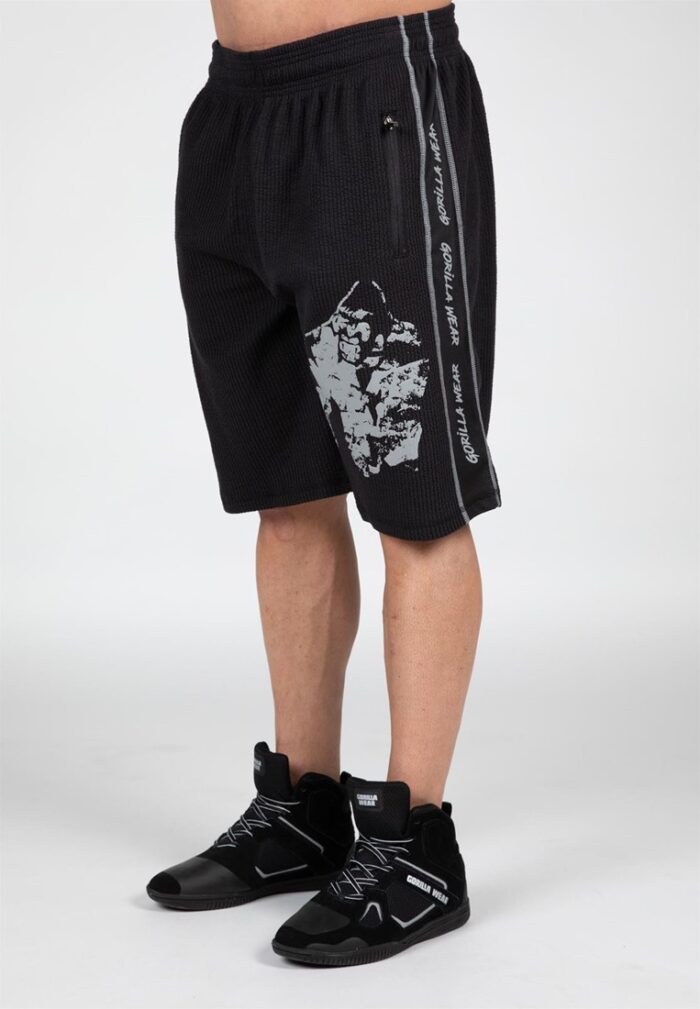 buffalo old school workout shorts black gray