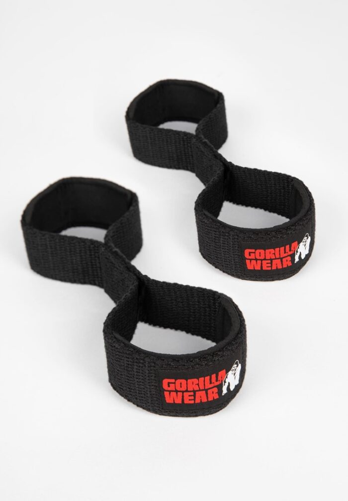 figure 8 lifting straps black