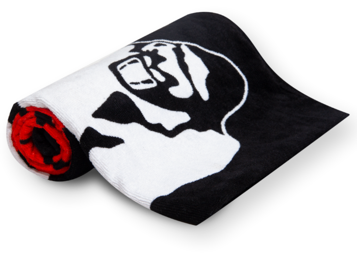 functional gym towel black red 2