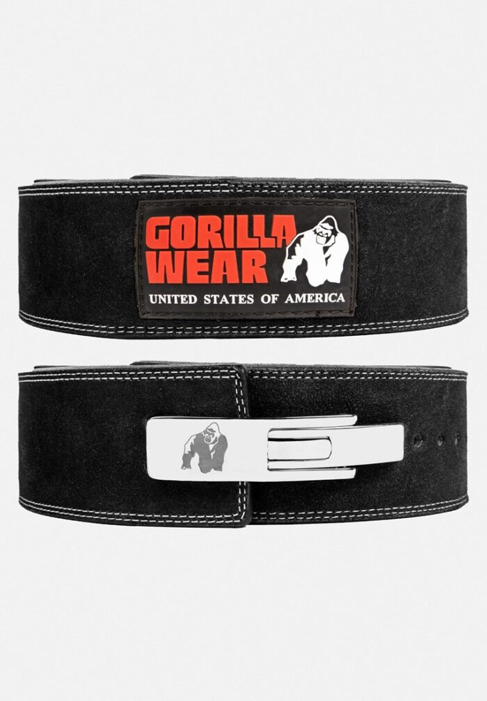 gorilla wear 4 inch leather lever belt black 1