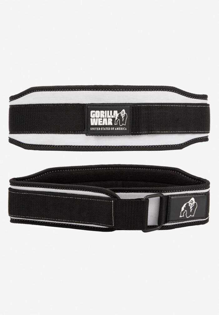 gorilla wear 4 inch women s lifting belt black white 1