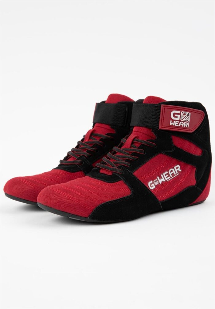 gwear pro high tops red black 1