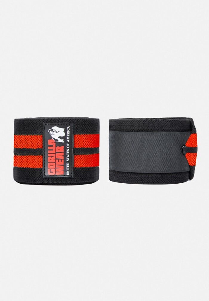 knee wraps black red