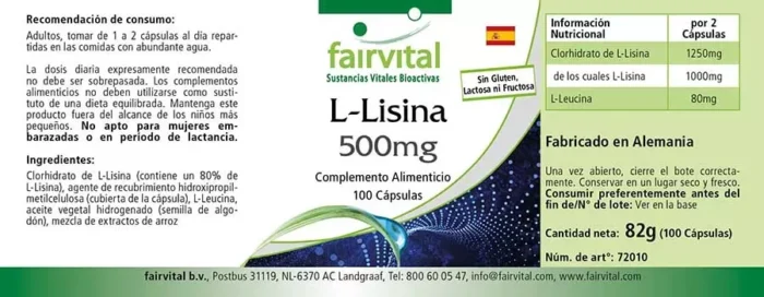 l lysin kapseln 500mg es