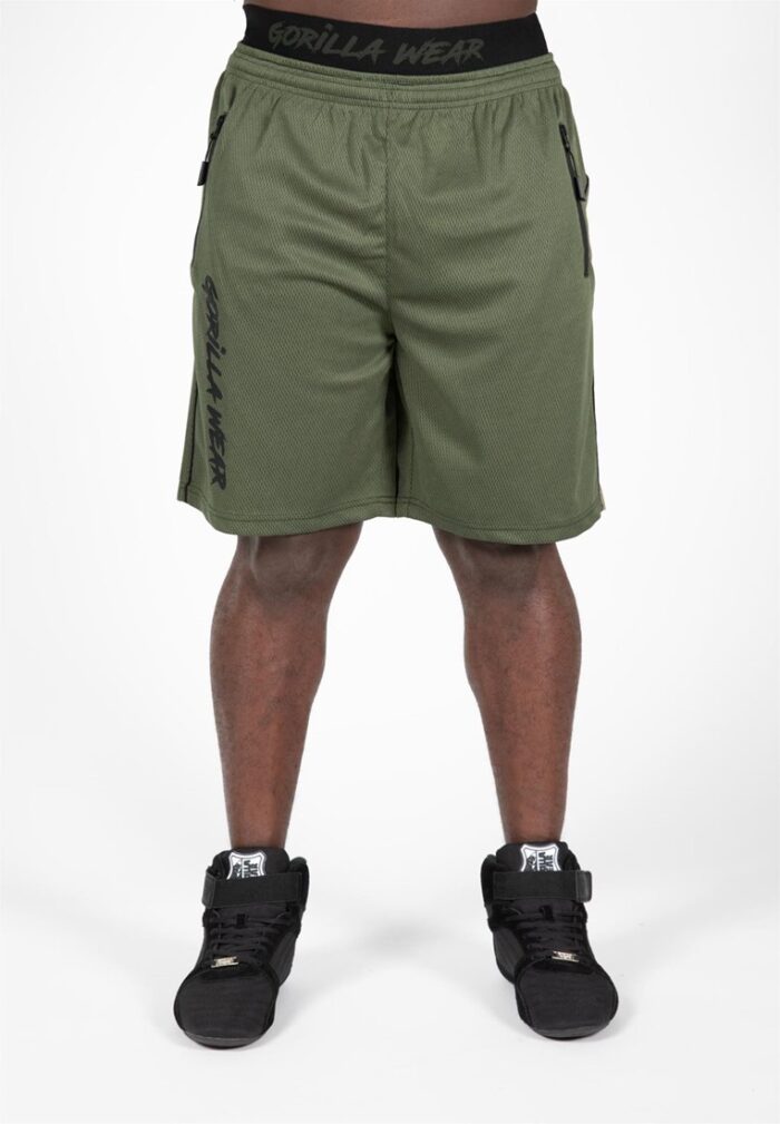 mercury mesh shorts army green black