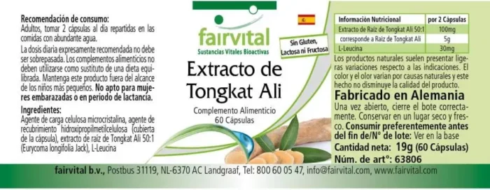 tongkat ali extrakt kapseln 50mg es