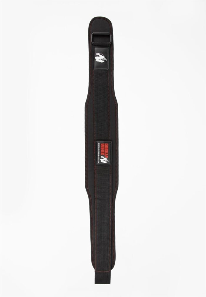 women s lifting belt black red stitched