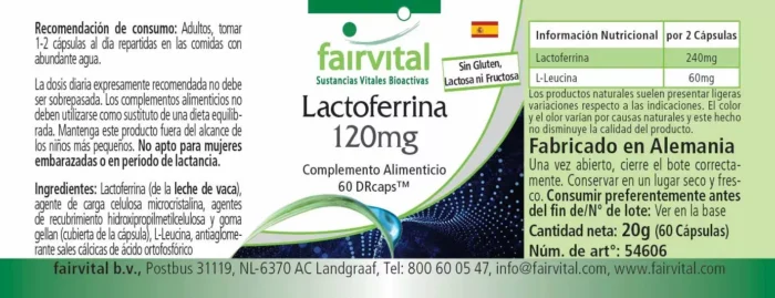 Lactoferrina 120mg - 60 DRcaps™ - Imagen 2