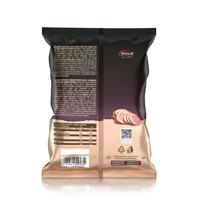 PROTEIN CHIPS 75 gr Smoked Ham Flavour - Imagen 2