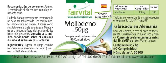 Molibdeno 150µg - 90 Comprimidos - Imagen 2