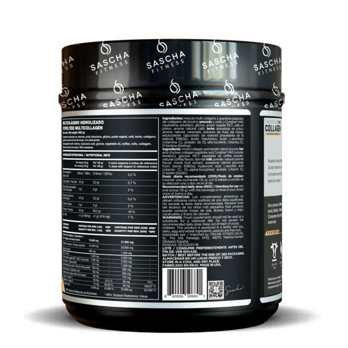 Colágeno Multi Hidrolizado - Sascha Fitness 560 Gr - Imagen 3