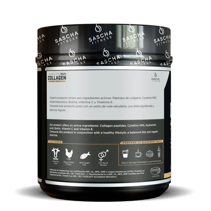 Colágeno Multi Hidrolizado - Sascha Fitness 560 Gr - Imagen 2