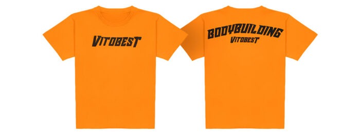Camiseta Oversize Vitobest Bodybuilding Naranja - Imagen 2