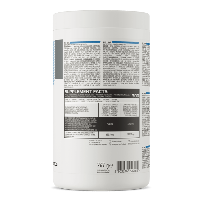 HMB 2250 mg 300 capsules - Imagen 2