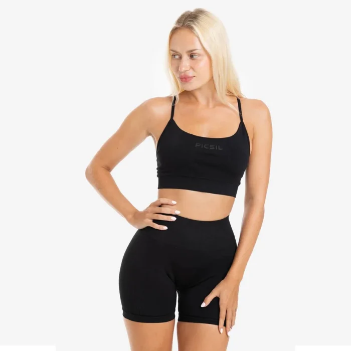 Sujetador Deportivo Top Mujer Entrenamiento Seamless Freedom Black