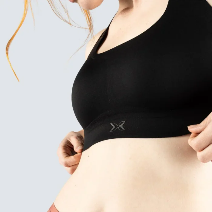 Sujetador Deportivo Top Mujer Entrenamiento Flow Mujer Seamless Moonles Negro - Imagen 3
