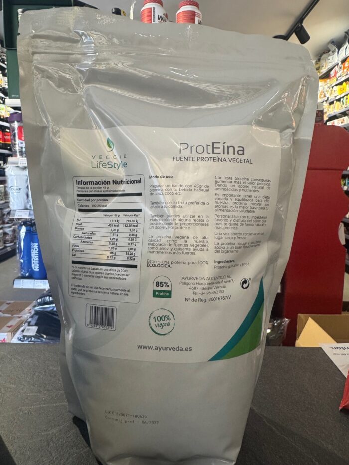 Proteína Vegana 85% 1Kg  Veggie Life Style - Imagen 2