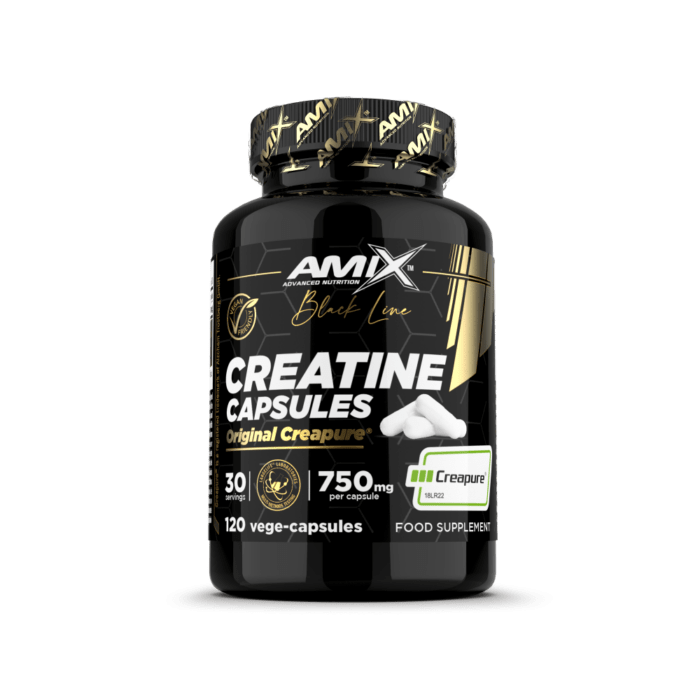 Creatina Creapure 120 Vege-Caps Black Line