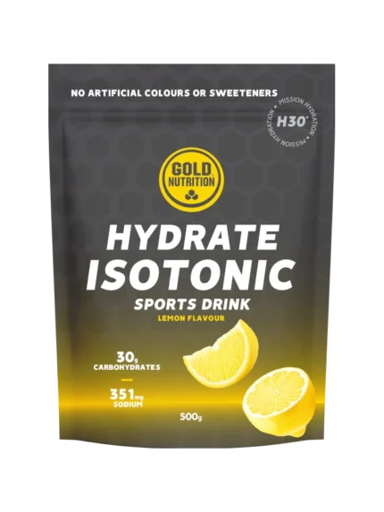GN61485 Hydrate Isotonic H30 Lemon 500g Gold Nutrition Nutribio
