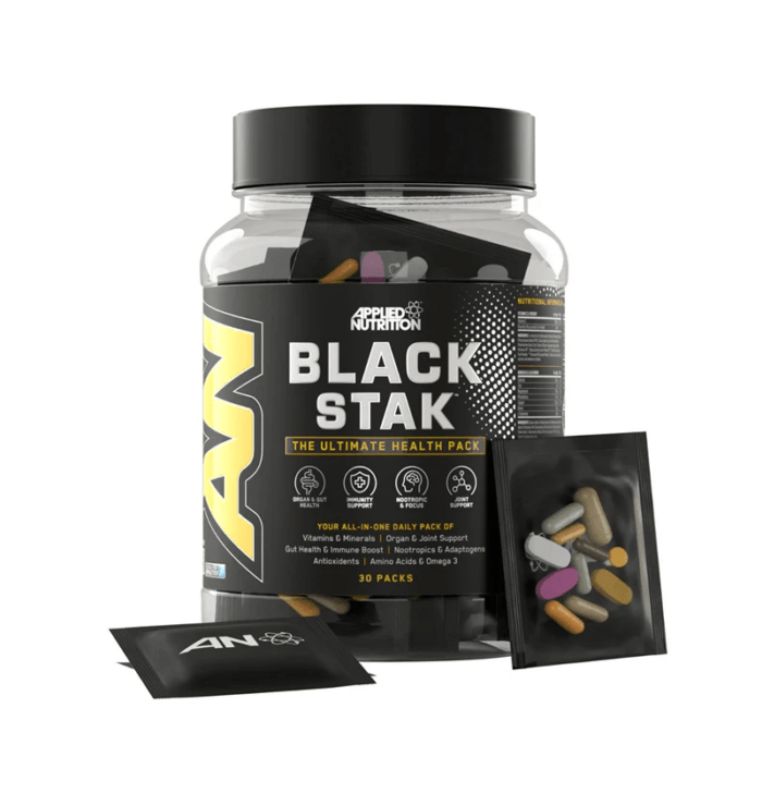Black Stak (30 paquetes en cada envase) Applied Nutrition