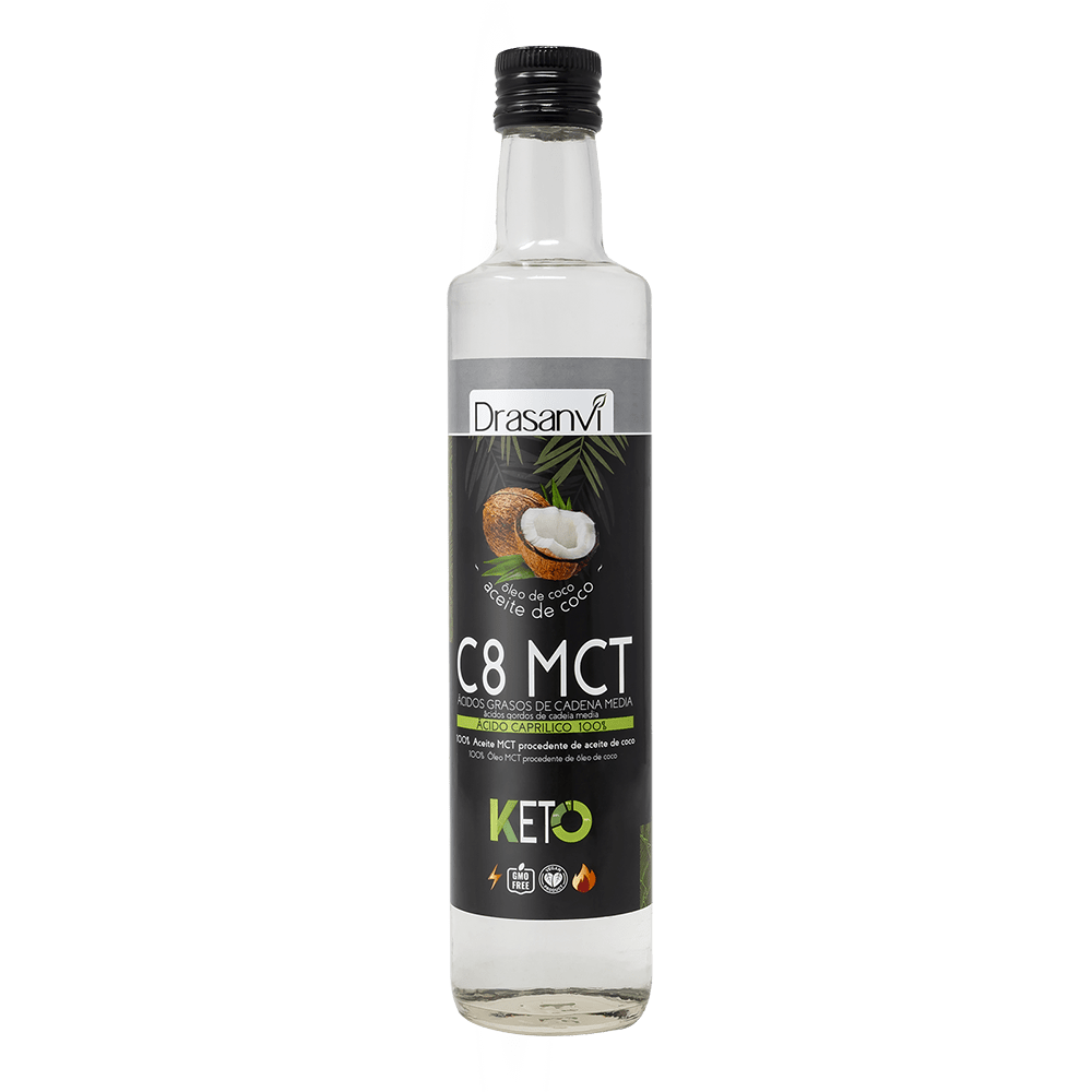 Aceite MCT Coco Puro 100% C8 500 ml Keto Drasanvi