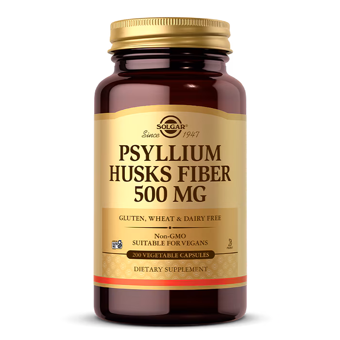Cáscaras de psílio Fibra 500 mg Cápsulas Vegetales Solgar